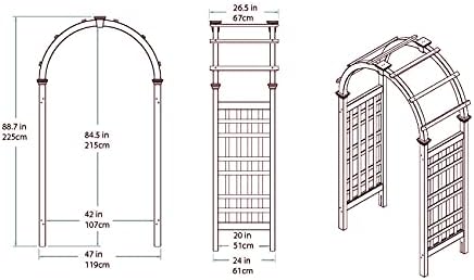 Rosewood 47"W x 89"H Cedar Arbor