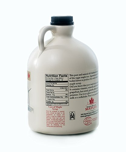 Georgia Mountain Maples of Vermont, Organic Maple Syrup, Dark Color Robust Taste, 64 Ounce