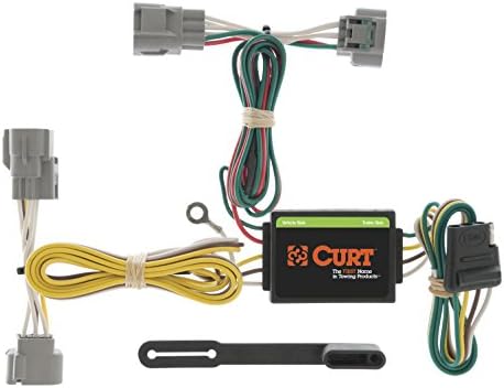 CURT Class 3 Trailer Hitch 2" Receiver with 4-Way Flat Output Custom Wiring Harness fits 2005-2015 Tacoma | Resists Rust, Chipping