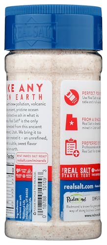 Redmond Real Sea Salt - Natural Unrefined Gluten Free Fine, 10 Ounce Shaker (2 Pack)