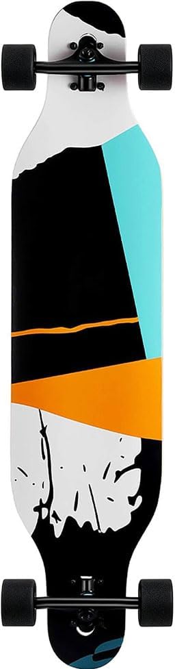 Junli 41 Inch Freeride Skateboard Longboard - Complete Skateboard Cruiser for Cruising, Carving, Free-Style and Downhill
