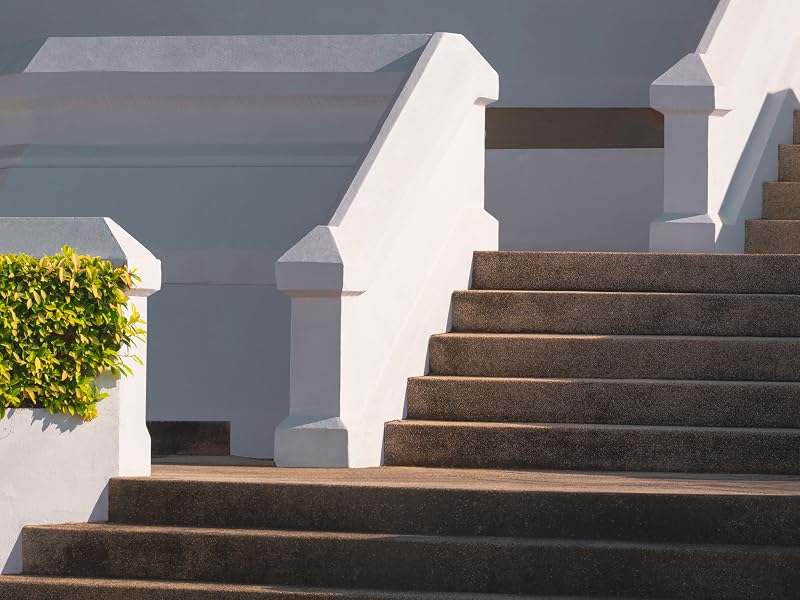 exposed aggregate concrete stairs