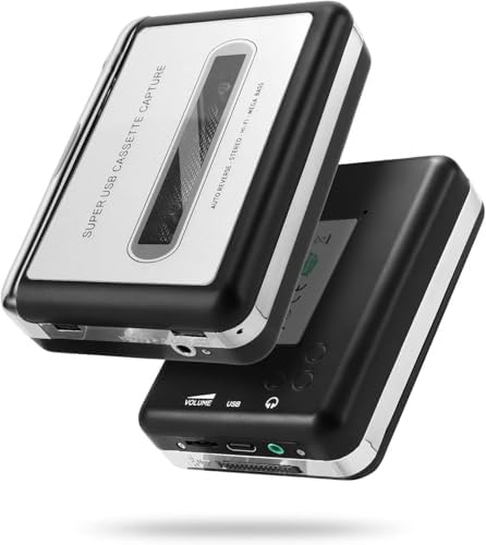 Cassette Tape Player – Portable Tape Player Audio Cassette to Digital Converter