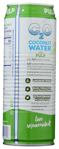C2O Pure Coconut Water with Pulp, 17.5 Fluid Ounce