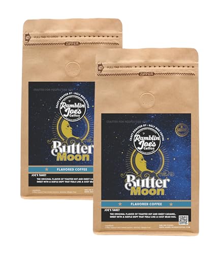 Ramblin' Joe's Coffee Flavored Blend Mix Roast | 2-12oz Ground Coffee packs (Buttermoon, 2-12 oz)
