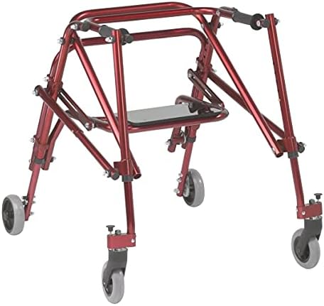 Inspired by Drive Nimbo 2G Posterior Walker with Seat, Wizard Purple, Small | Lightweight Posterior Walker with Padded Seat Lets Users Rest and Move Safely with Adjustable, Sturdy Support