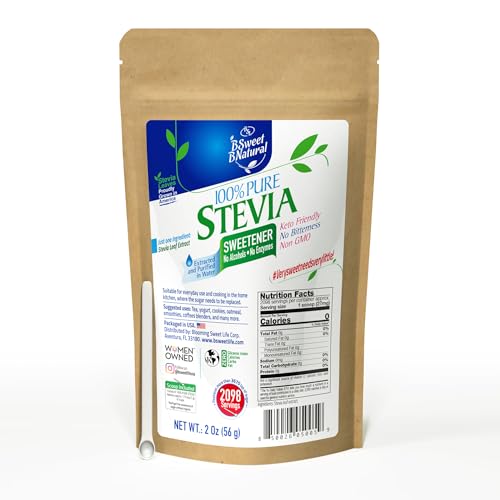 Stevia Powder 100% Pure, No Artificial Sweetener, Stevia Green Leaf Extract | Zero Calorie & Keto Friendly (0.6 Ounces)