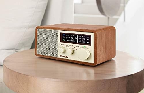 Sangean WR-16 AM/FM, Aux-in, Bluetooth, Wooden Cabinet Radio