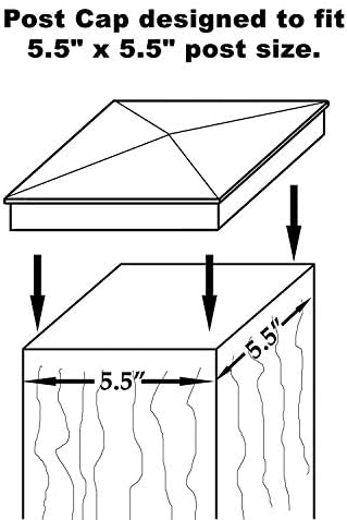 Nuvo Iron Pyramid Post Cap, 5 1/2" x 5 1/2"