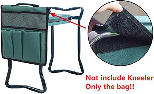 COCO Garden Pouches for Kneeler - 2 Pack Outdoor Gardening Stool Pouch, Workseat Storage Tote Hanging Organizer, Heavy-Duty 600D Oxford Cloth Tool Bag