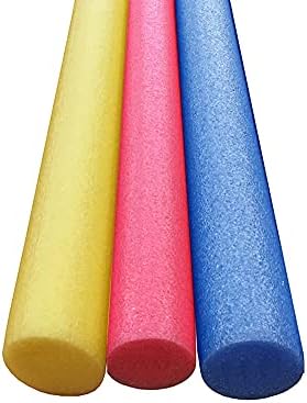 Oodles of Noodles Solid Deluxe Extra Long Pool Noodles - 3 Pack - Approx. 55 inch x 2.75 inch Durable Floating Foam Tubes - Premium Foam Noodle for Swimming, Crafts, Exercise, and Water Activities