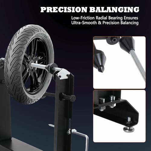 Motorcycle Wheel Balancer, Wheel Truing Stand, Adjustable Truing Pointer | Heavy Duty Motorcycle Tire Balancer