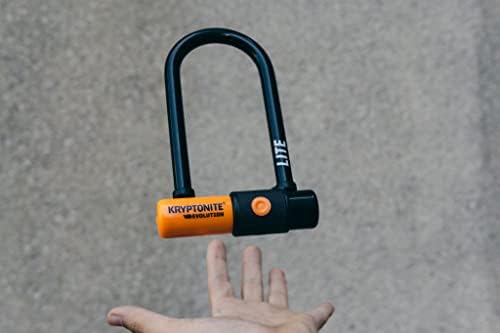Kryptonite Evolution Standard Bike U-Lock, 14mm Steel Shackle & 3 Keys | High-Security 4x9 in Bicycle Lock with FlexFrame-U Mounting Bracket, Double Deadbolt Design and Pick Resistant Cylinder