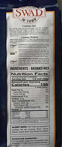 Swad XXL 1121 Sella Basmati Rice Parboiled Extra Long - 10 Pound