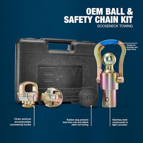 B&W Trailer Hitches American-Made OEM Gooseneck Ball & Safety Chain Kit for Ram - GNXA2062