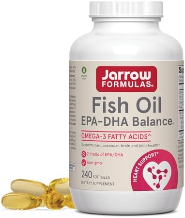 Jarrow Formulas EPA-DHA Balance, 1,200 mg Omega-3 Fatty Acids for Cardiovascular Support, 240 Softgels, 120 Day Supply