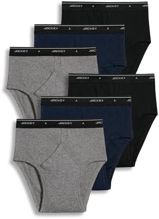 Jockey Classic Low Rise Brief- 6 Pack - 100% Cotton Underwear for Men