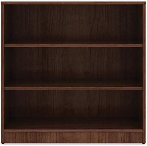 Lorell Walnut Laminate Bookcase, 36" x 36" x 12"