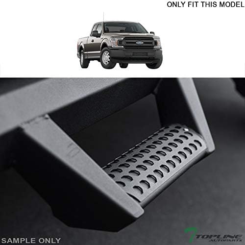 7422446159105 Compatible with 2015-2026 Ford F150 / 2017-2026 F250 F350 F450 F550 Superduty Super (Extended) Cab Matte Black Hoop Drop Step Side