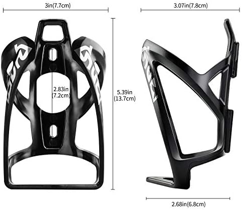 Suruid Bike Water Bottle Cage Ultra-Light Bicycle Bottle Holder Universal Bike Cup Holder Rack for Bicycle, Cycling, MTB, Road/Mountain Bikes 2 Pack - Black