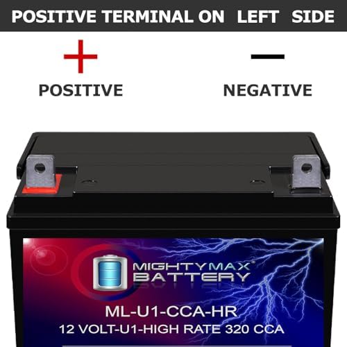 Mighty Max Battery ML-U1-CCAHR 12V 320CCA Battery for JohnDeere X320 300CCA Lawn Mower