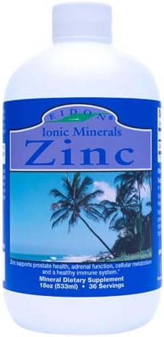 Eidon Ionic Minerals - Liquid Zinc Concentrate, Ionic Zinc Sulfate - 2 oz | Supplement Drops for Men, Women, & Kids, Support Immune System, Hair and Skin, Liver and Kidney Health