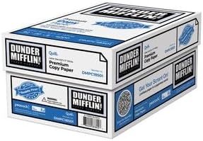 The Office Dunder Mifflin Copy Paper, 8-1/2" x 11", 92 Bright, 20 LB, 8 Reams of 500 Sheets