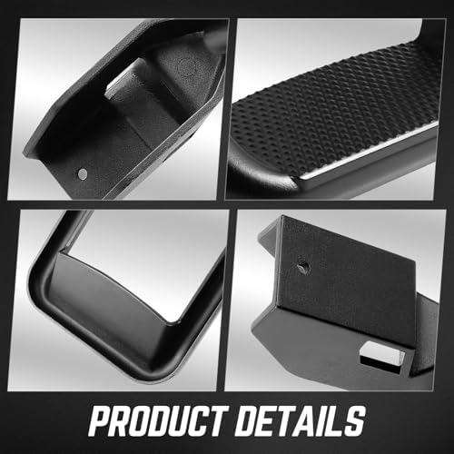 DNA MOTORING Pair Aluminum Side Hoop Steps Universal Side Step Compatible With Chevy GMC Dodge Pickup Trucks SUVs, 11"L x 6"H x 12"W, 2 Pcs, Silver, SSTEP-SS