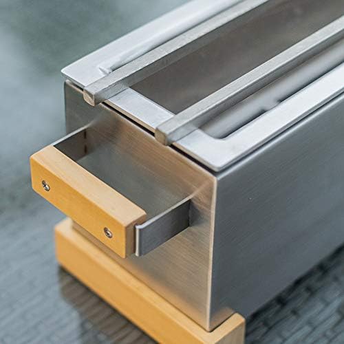 The Bincho Grill 36" Yakitori Charcoal Grill, Japanese Style Tabletop Robata BBQ – Stainless Steel