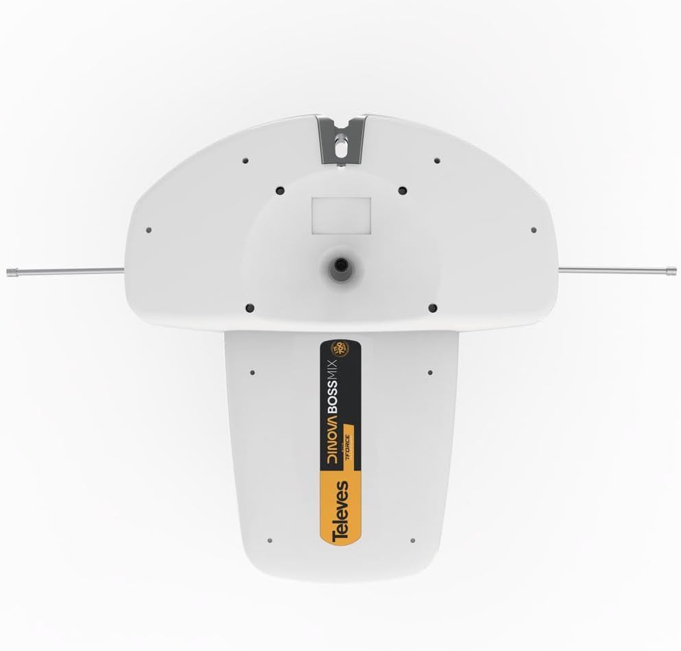 Televes DiNova Boss Mix 144286 Attic/Outdoor HDTV Antenna – Smart UHF/VHF TV Antenna with Built-in Signal Amplification and FM/LTE/4G/5G Filtering