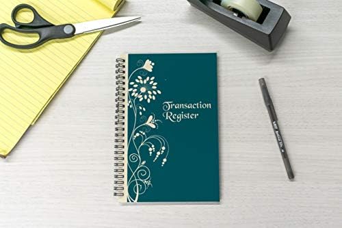 Top Spiral Bound Floral Filigree Checkbook/Transaction Register