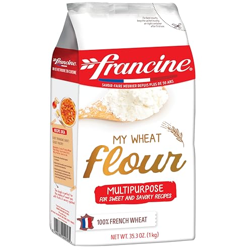 Francine T65 All-Purpose French Flour, Unbleached, 10% Protein, 2.2lb (2-Pack)