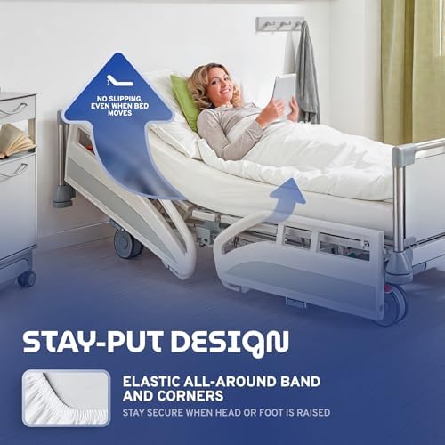 3 Piece Hospital Bed Sheet Set, Soft Jersey Knitted T-Shirt Quality, 1 Flat, 1 Fitted, 1 Pillowcase