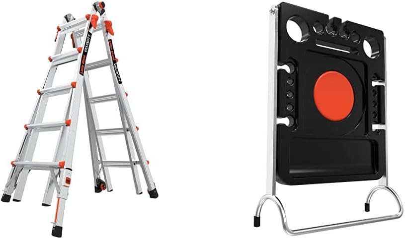 Little Giant Velocity, Aluminum Ladder, 14 ft Reach, 15413-001 | Telescoping Multi-Position Ladder with Extension, A-Frame, 90-Degree & Trestle Modes, 300 lbs. Rating