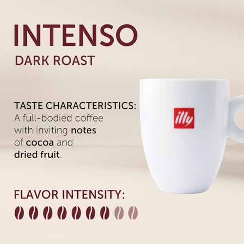 illy Coffee, Dark Roast, K-Cup for Keurig, 100% Arabica Bean Signature Italian Blend, Premium Gourmet Roast Single Serve Drip Coffee