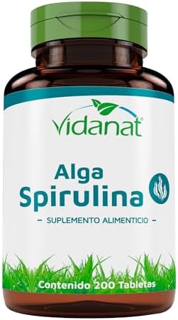 Vidanat Spirulina Algae 200 Tablets – 400mg per Tablet – Natural Superfood for Energy, Immune Support & Detox – 200 Tablets (Pack of 1)