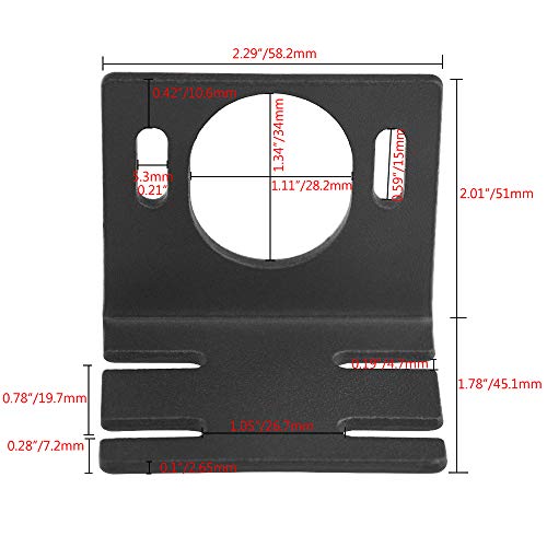 WMYCONGCONG DC Motor 12/24V 30W High Speed CW/CCW Permanent Magnet Motor (12V DC 3500RPM) and 37mm Dia Mounting Bracket Holder w/ 6mm Hex Coupling