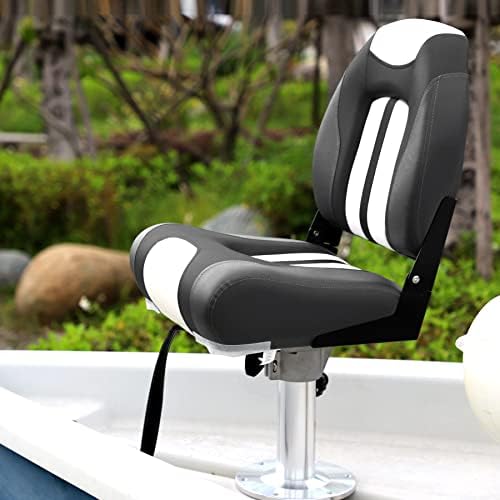 NORTHCAPTAIN Deluxe A Pair of Marine High Back Folding Boat Chair Fishing Boat Seat, for Fishing, Bass/Jon/Pontoon Boat Chairs