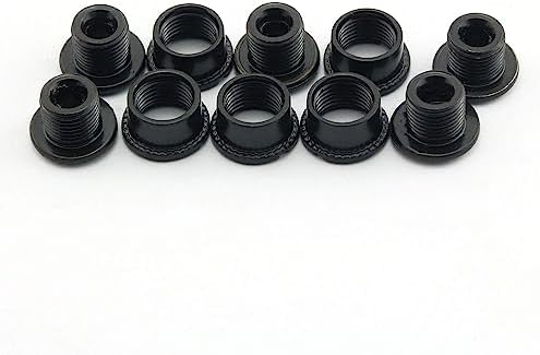 Ruiling 5pcs MTB Chainring Screw Mountain Road Bike Refitting Crankset Parts 4.9mm Fixing Bolts for Single Chainwheel Black