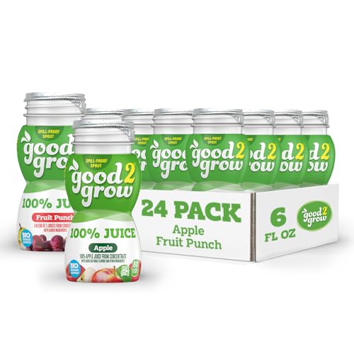 good2grow 100% Apple Juice & Fruit Punch Juice for Kids, 6 fl oz, 24 Pack
