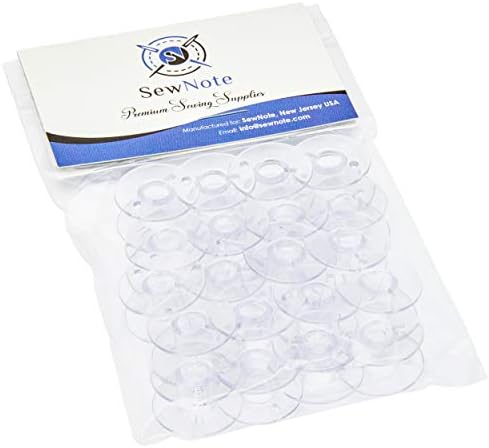 SewNote Bobbins for Janome Sewing Machine - 20 Pack Embroidery Bobbins - Compatible with Janome HD1000, HD3000, Memory Craft, New Home, 2212, 4120QDC