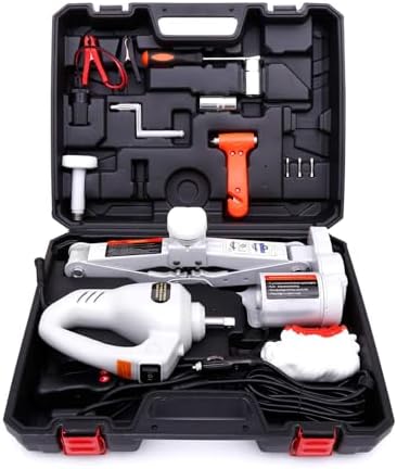 Trihelper Electric Car Jack 3 Ton 12V Scissor Jack with Impact Wrench