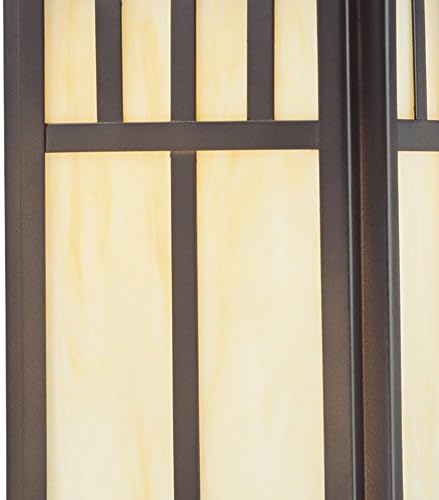 Westinghouse 6732800 Burnham One-Light Exterior Wall Lantern on Steel with Honey Art Glass, Oil Rubbed Bronze Finish, 1 Pack