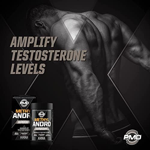 PMD Methyl Andro Hardcore Testosterone Support - 90 Capsules | DHEA and FenuPro, Lean Muscle and Strength Gains Support