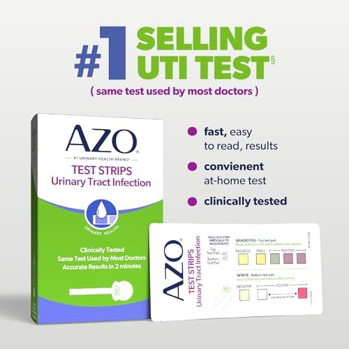 AZO Urinary Tract Infection (UTI) Test Strips, Results in 2 Mins