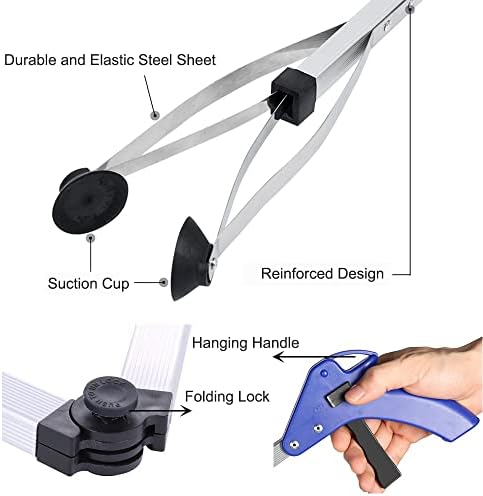 THUSIBER Reacher Grabber 32" Extra Long Folding Reaching Claw Heavy Duty Mobility Aid Arm Extender Gripper Tools for Trash Pick Up Litter Picker