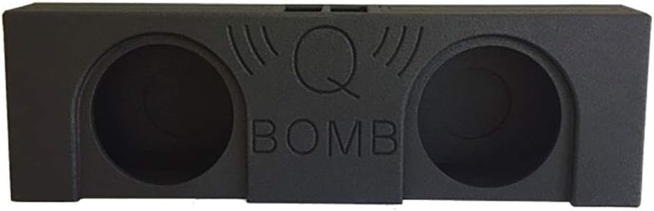 Q Power QBomb Single 12 Inch Vented Subwoofer Sub Box with Black Bedliner Spray
