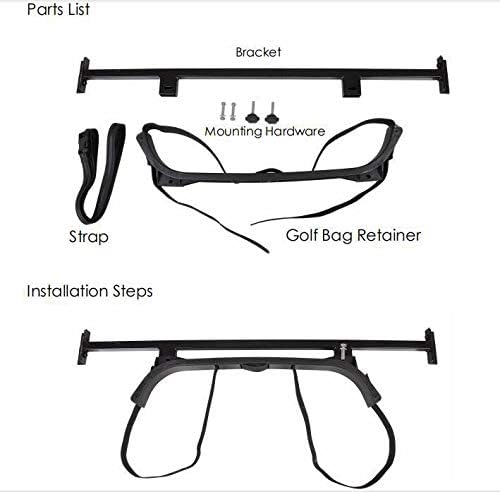Universal Golf Cart Rear Seat Bag Attachment for EZGO Club Car Yamaha