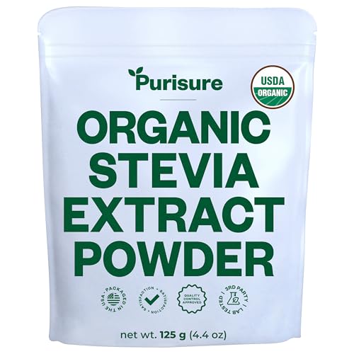 Organic Stevia Extract Powder, Concentrated Natural Sweetener for Coffee, Tea, Baking & Drinks, Zero Calorie, Non-GMO, Keto Friendly, 892 Servings