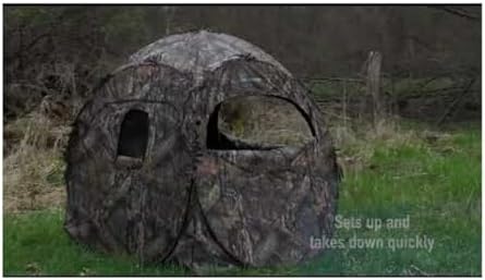 Ameristep Doghouse Run & Gun Hunting Blind | Lightweight 2 Person Ground Blind in Mossy Oak Break-Up Country, One Size